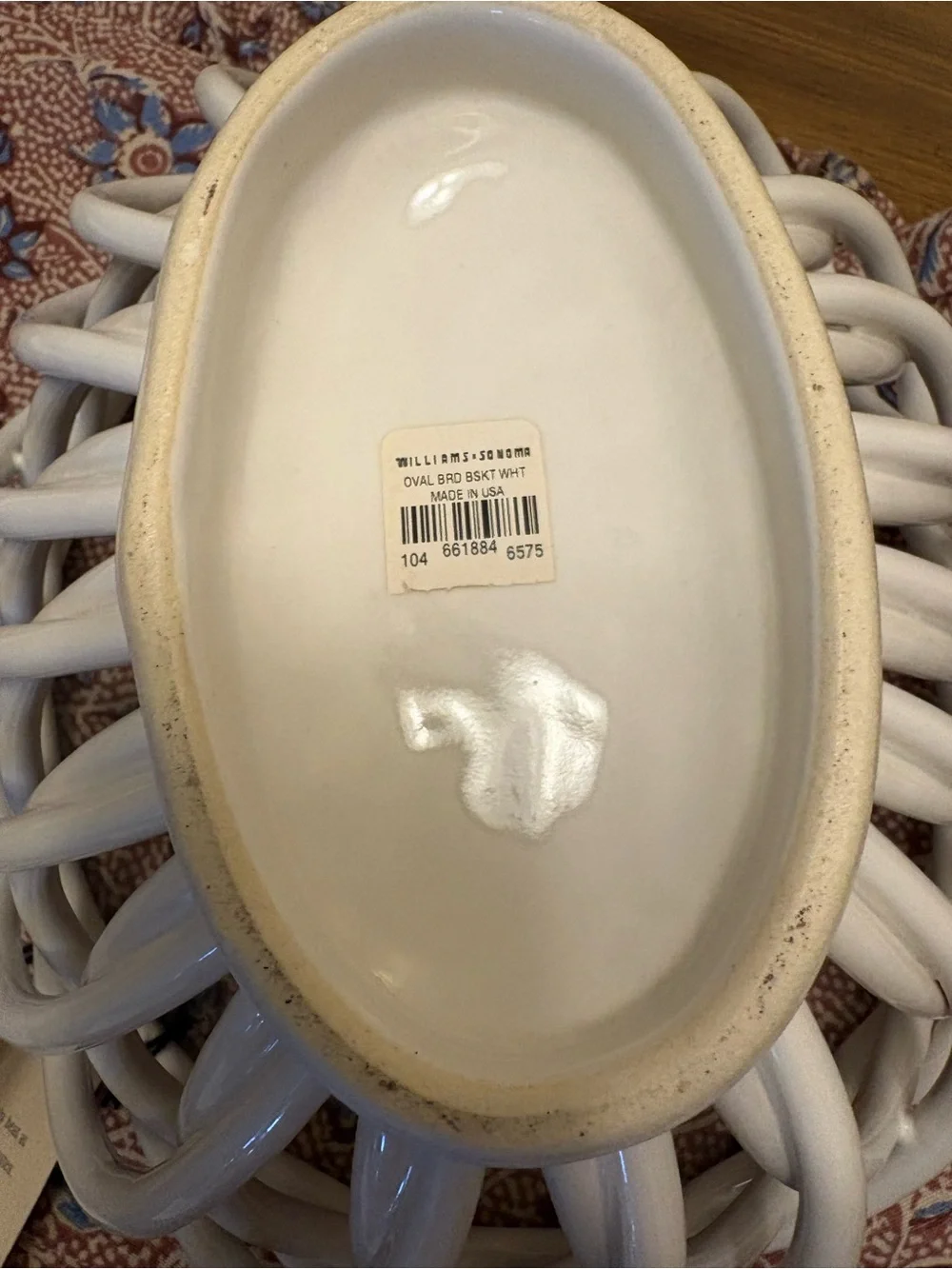 Eucalyptus Stoneware by Williams Sonoma Woven Bread Basket